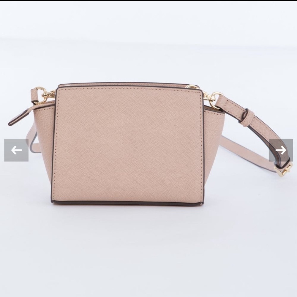 Michael Kors Selma Mini Crossbody Bag Saffiano Leather Blush Pink Chic Spring - Picture 4 of 16